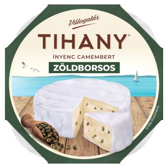 TIHANY Válogatás Ínyenc Camembert zöldborsos zsírdús lágy sajt 120 g