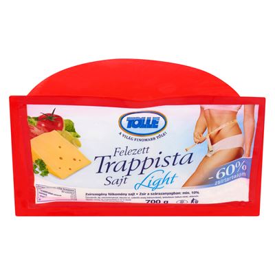 Tolle Light zsírszegény félkemény felezett trappista sajt 700 g