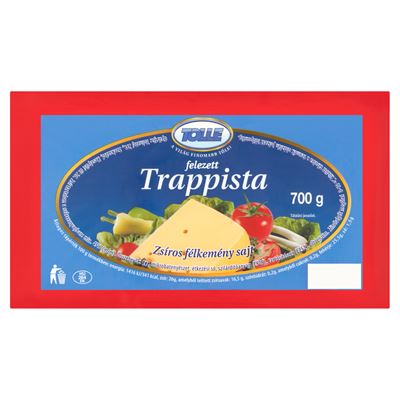 Tolle Trappista felezett zsíros félkemény sajt 700 g