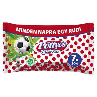 Pöttyös Túró Rudi Natúr Étbevonóval 7 x 30 g