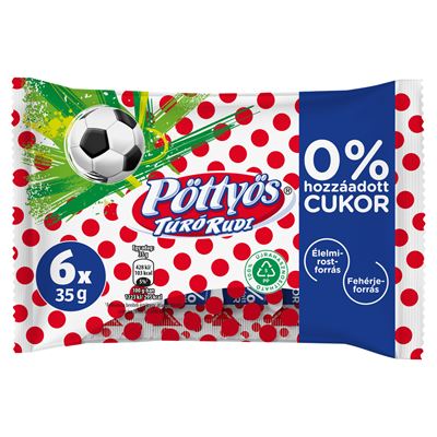 Pöttyös Túró Rudi 0% hozzáadott Cukorral 6 x 35 g
