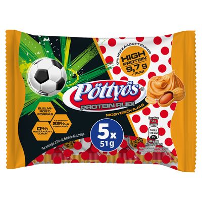 Pöttyös Túró Rudi Protein Mogyoróvajas 5 x 51 g