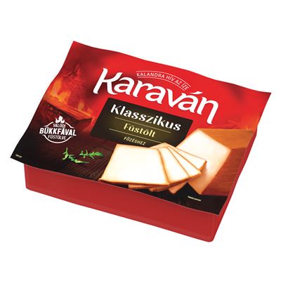 KARAVÁN Klasszikus Füstölt, Zsíros Ömlesztett Sajt