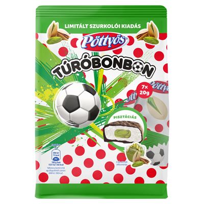 Pöttyös Bonbon Pisztáciás 7×20g