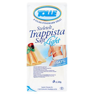 Tolle Light szeletelt trappista sajt 125 g