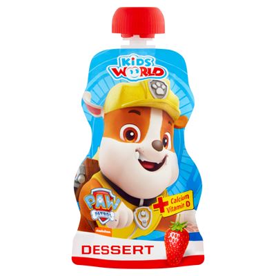 KiDS WORLD Túrós Epres Tasakos Desszert 80 g