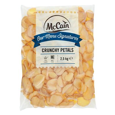 McCain PROFESSIONAL Crunchy Petals Sós Héjas Burgonyaszeletek,Ropogós Bevonattal 2,5 kg