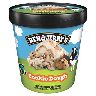 BEN & JERRY'S Cookie Dough vanília ízű jégkrém csokoládés sütemény darabokkal 465 ml