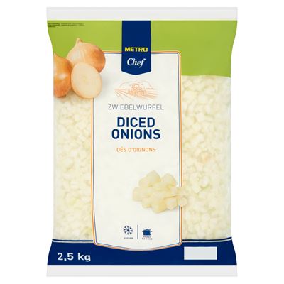 METRO Chef Gyorsfagyasztott Kockázott Vöröshagyma 2,5 kg