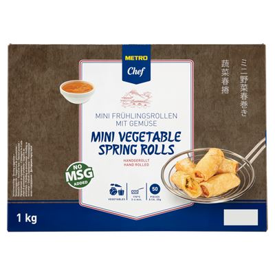 METRO Chef Gyorsfagyasztott Zöldséges Mini Tavaszi Tekercsek 1 kg