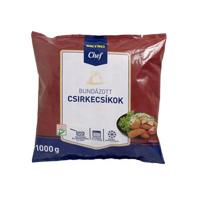 METRO Chef Gyorsfagyasztott Panírozott Csirkemell Csík 1 kg