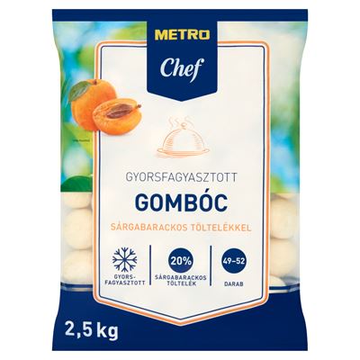 METRO Chef Gyorsfagyasztott Gombóc Sárgabarackos Töltelékkel 2,5 kg