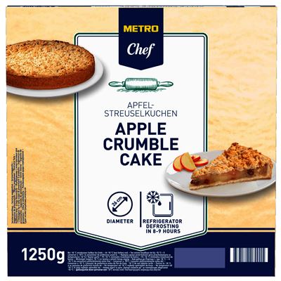 METRO Chef Gyorsfagyasztott Morzsás Almatorta 1,25 kg