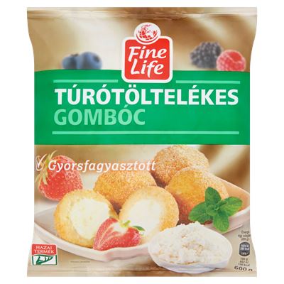 Fine Life Gyorsfagyasztott Túrótöltelékes Gombóc 600 g