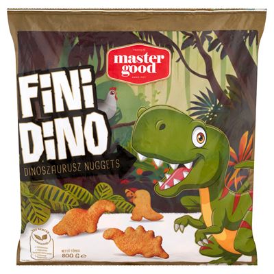 master good Fini Dino Dinoszaurusz Nuggets gyorsfagyasztott panírozott csirke mellhús 800 g