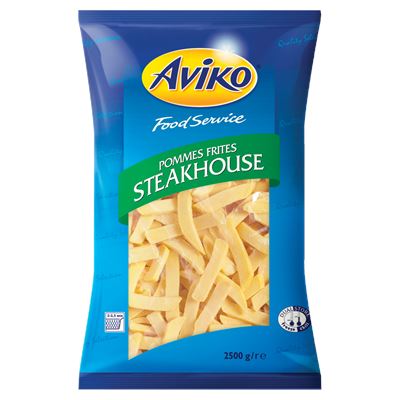 AVIKO Food Service Elősütött És Gyorsfagyasztott Steakhouse Hasábburgonya 2,5 kg