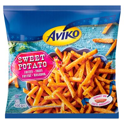 AVIKO gyorsfagyasztott édesburgonya hasábok ropogós bevonattal 450 g