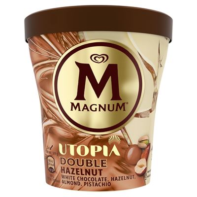 MAGNUM mogyoró ízű tejjégkrém sós mogyorós szósszal fehér csokoládéval 440 ml