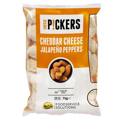 McCain Gyorsfagyasztott Felezett Zöld Jalapeno Paprika Cheddar Sajttal Töltve, Ropogós Bundában 1 kg