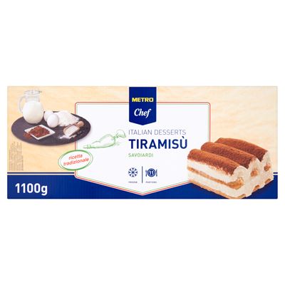METRO Chef Gyorsfagyasztott Tiramisu Piskótarudakkal 1,1 kg