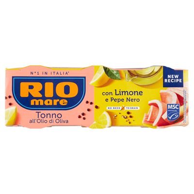 RIO mare Tonhaldarab Olívaolajban Citromlével és Fekete Borssal 3 x 65 g