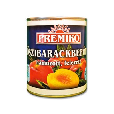 Premiko Őszibarackbefőtt Konzerv 8 x 820 g