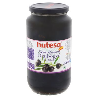 Hutesa Fekete Magozott Olajbogyó Enyhén Sós Lében 900 g