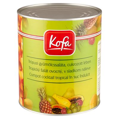 Kofa Premium Trópusi Gyümölcssaláta, Cukrozott Lében 3,5 kg