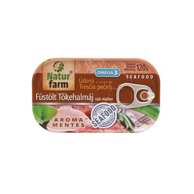 Natur farm Füstölt Tőkehalmáj Oljban 120 g