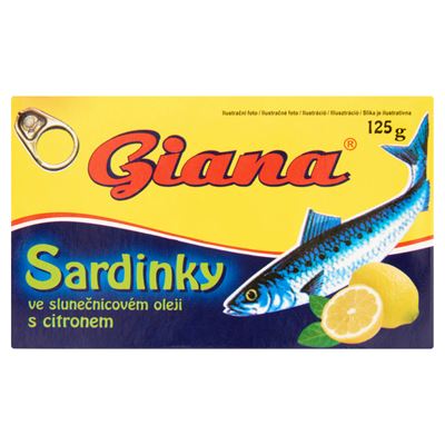 Giana Szardínia Citrommal Növényi Olajban 125g