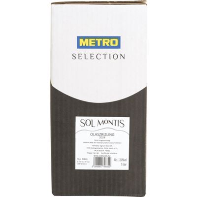 SOL MONTIS Olaszrizling Száraz Fehérbor 12,50% 5 l