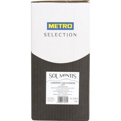 SOL MONTIS Cabernet Sauvignon Száraz Vörösbor 12,50% 5 l