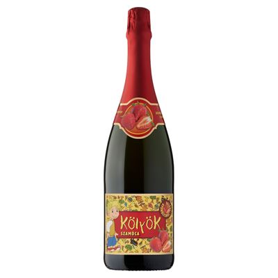 Kölyök Szamóca Ízű Szénsavas Gyerekital 750 ml