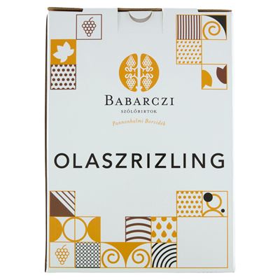 BABARCZI Pannonhalmi Olaszrizling száraz fehérbor 13,0% 3 l