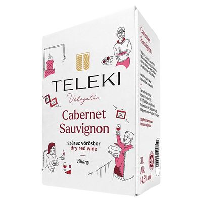 Teleki Válogatás Villányi Cabernet Sauvignon száraz vörösbor 3 l