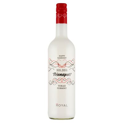 ROYALSEKT BOLDOG NÉVNAPOT! TOKAJI FURMINT Félédes Fehérbor 11,5 % 750 ml