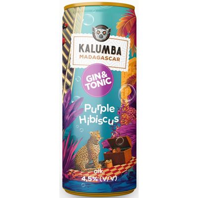 KALUMBA Purple Hibiscus hibiszkusz ízű gin tonik 4,5% 250 ml