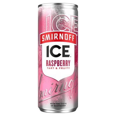 SMIRNOFF Ice Raspberry Málna ízű Alkoholos Ital 4% 250 ml