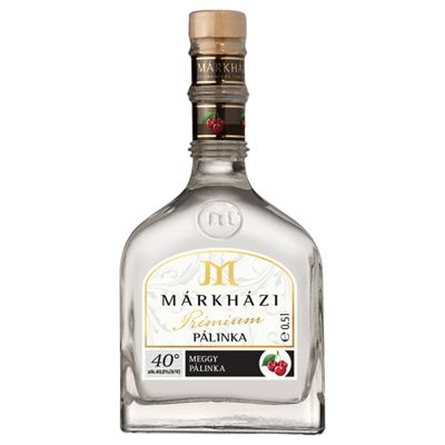 MÁRKHÁZI Prémium MEGGY Pálinka 40% 500 ml
