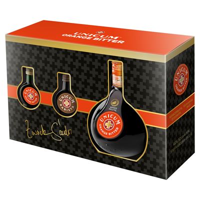Unicum Narancs B&N díszdobozban 34,5% 700 ml+400 ml