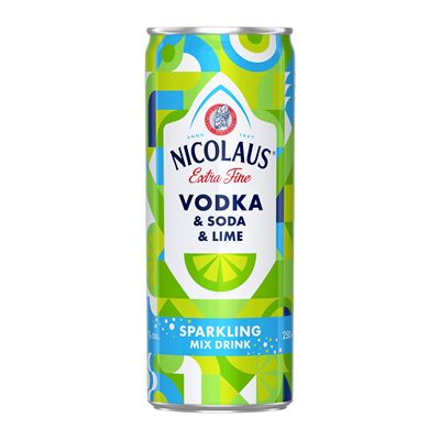 NICOLAUS VODKA SODA LIME Szénsavas Alkoholos Ital 4.9% 250 ml
