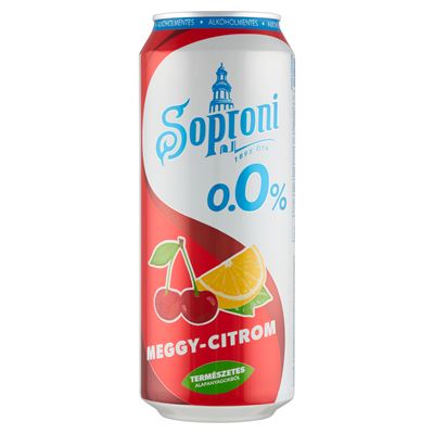 Soproni Radler Meggy-citromos Alkoholmentes Sörital 0,0% 500 ml