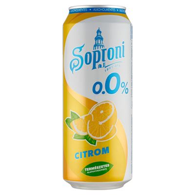 Soproni Radler Citrom Alkoholmentes Dobozos Sör 0,0 % 500 ml