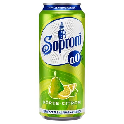 Soproni Radler Körte-citrom Ízesítésű Alkoholmentes Sörital 0,0% 500 ml