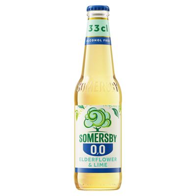 SOMERSBY Alkoholmentes Szénsavas ital Bodzavirág - Lime Ízesítéssel 0,0% 330 ml