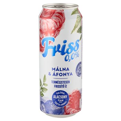 BORSODI Friss Málna-áfonya Alkoholmentes Sör 0,0% Dobozos 500 ml