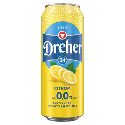 Dreher 24 Citrom Alkoholmentes Világos Sör és Citrom Ízű Ital Keveréke 0,0% 500 ml