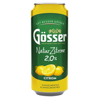 Gösser Natur Zitrone Citromos Dobozos Sör 2% 500 ml