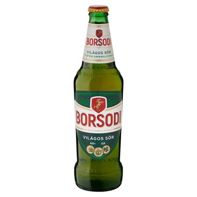 BORSODI világos üveges sör 4,5% 20 x 500 ml