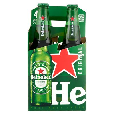 Heineken Minőségi Világos Sör 5% Üveges 4 x 500 ml